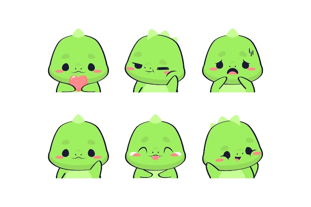 Collection d'éléments d'emotes dessinés à la main