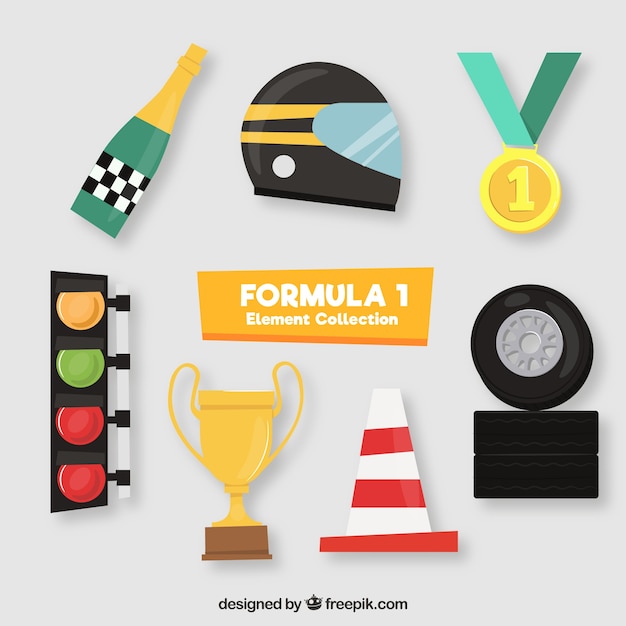 Collection D'éléments De Formule 1