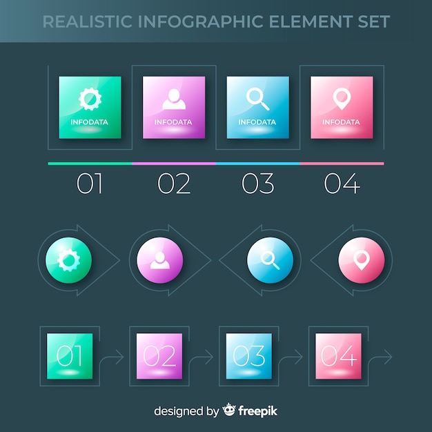 Vecteur gratuit collection d'éléments infografic