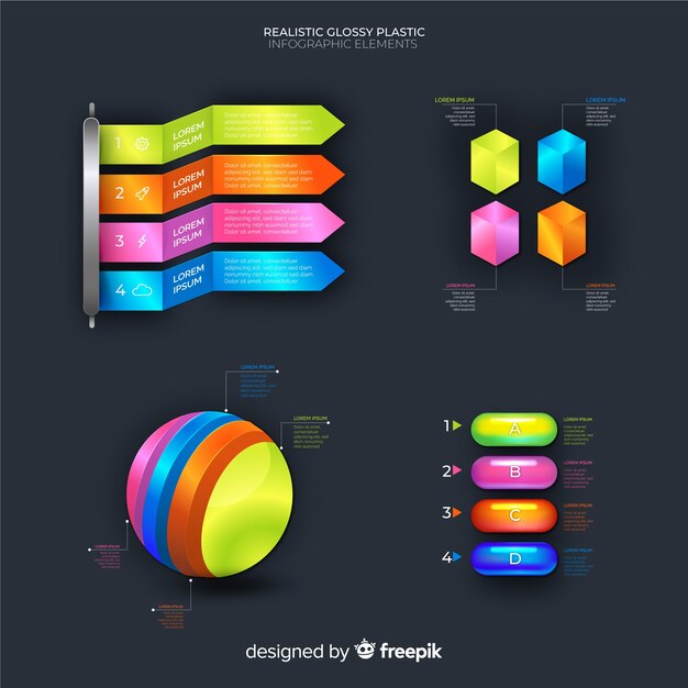 Vecteur gratuit collection d'éléments infografic