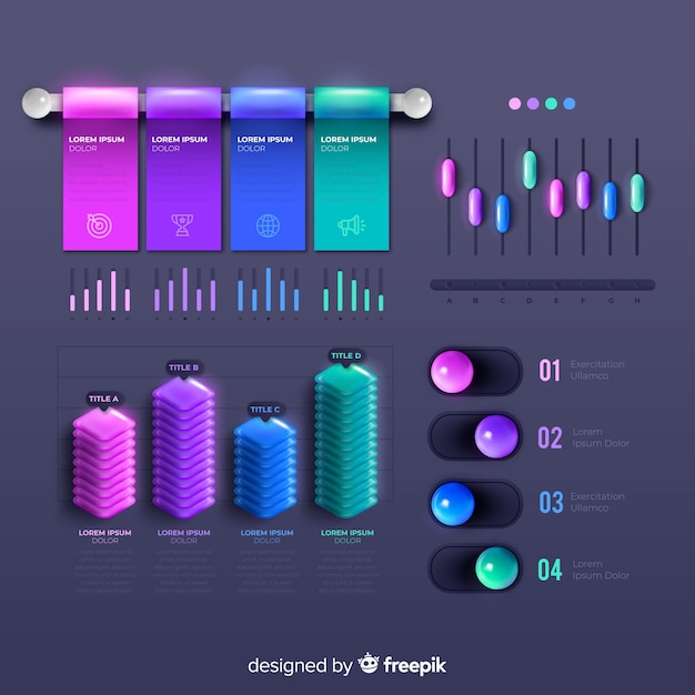 Vecteur gratuit collection d'éléments infografic