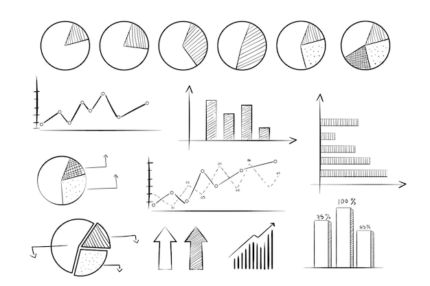 Vecteur gratuit collection d'éléments infographiques dessinés à la main