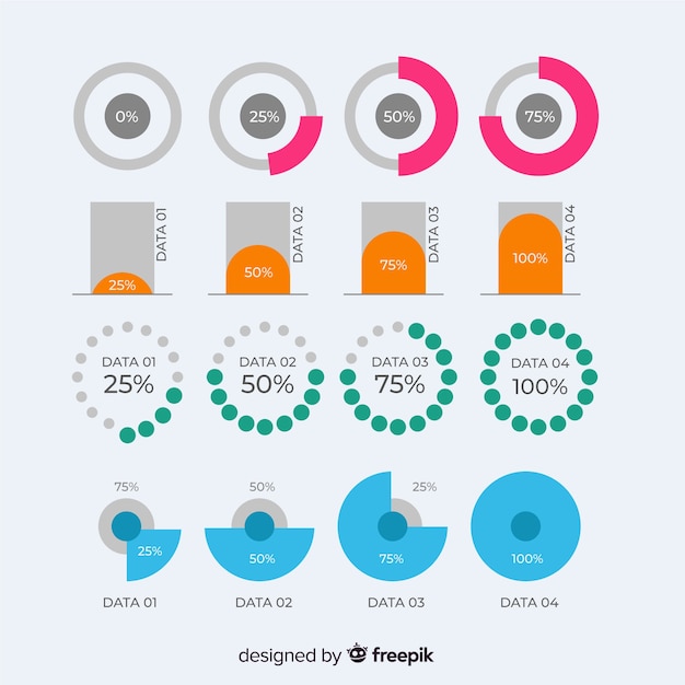 Collection D'éléments Infographiques Plats