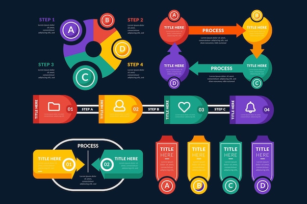 Collection D'éléments Infographiques Plats