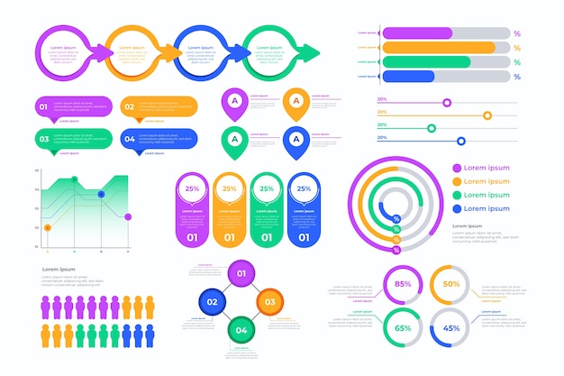 Vecteur gratuit collection d'éléments infographiques