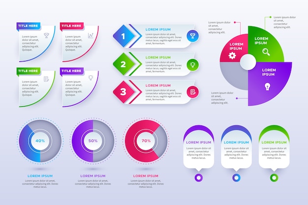 Vecteur gratuit collection d'éléments infographiques