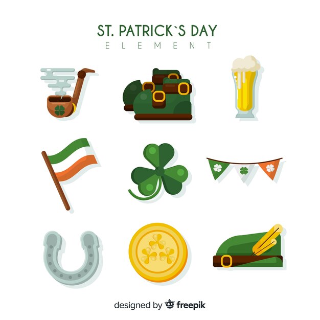 Collection d&#39;éléments de la Saint Patrick