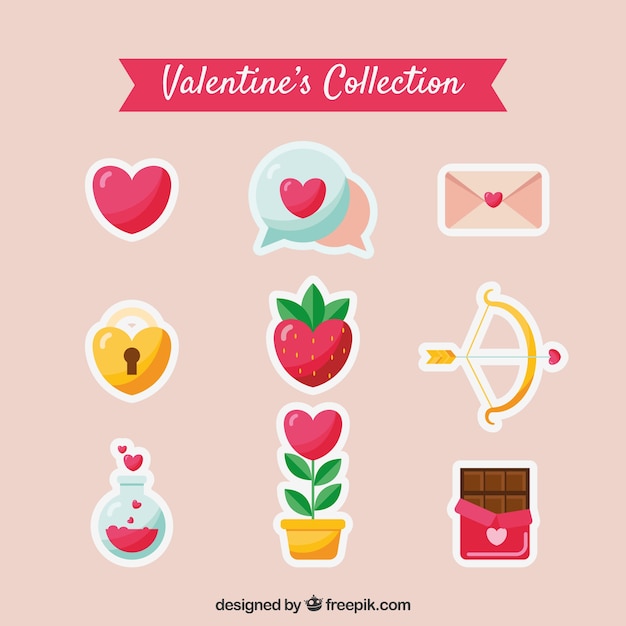 Collection D'éléments De La Saint-valentin