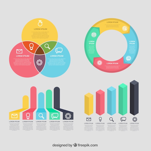 Vecteur gratuit collection d'éléments utiles prêts à l'infographie