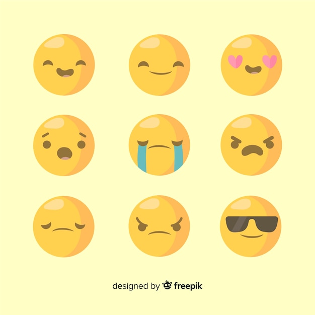 Vecteur gratuit collection emoji