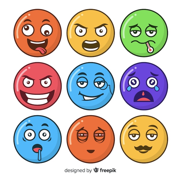 Vecteur gratuit collection emoji