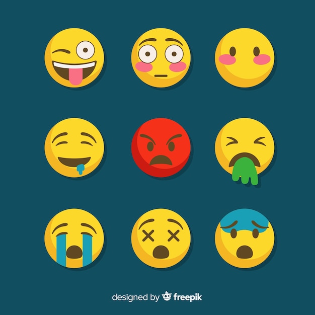 Vecteur gratuit collection emoji