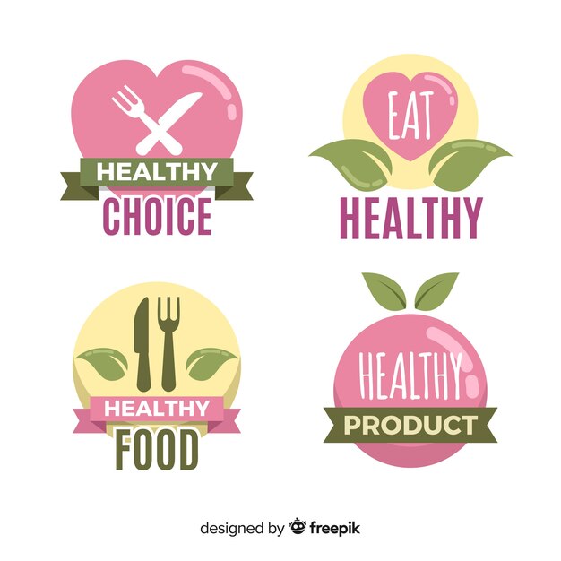Collection d&#39;étiquettes d&#39;aliments biologiques