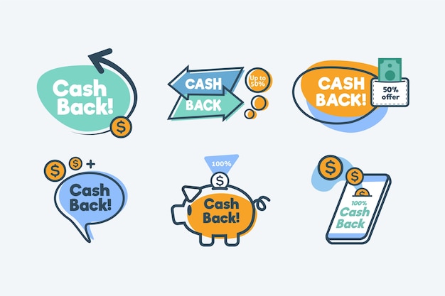 Collection D'étiquettes De Cashback