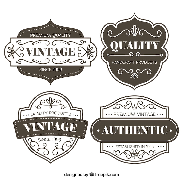 Vecteur gratuit collection d&#39;étiquettes dans le style vintage