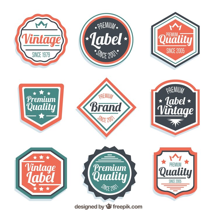 Vecteur gratuit collection d&#39;étiquettes dans le style vintage