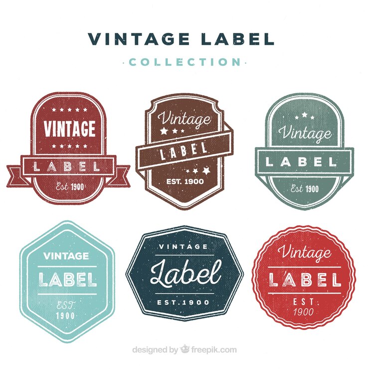 Vecteur gratuit collection d'étiquettes dans le style vintage