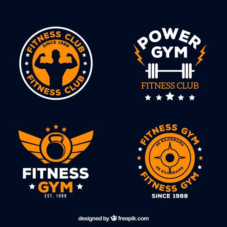 Vecteur gratuit collection d&#39;étiquettes de fitness modernes