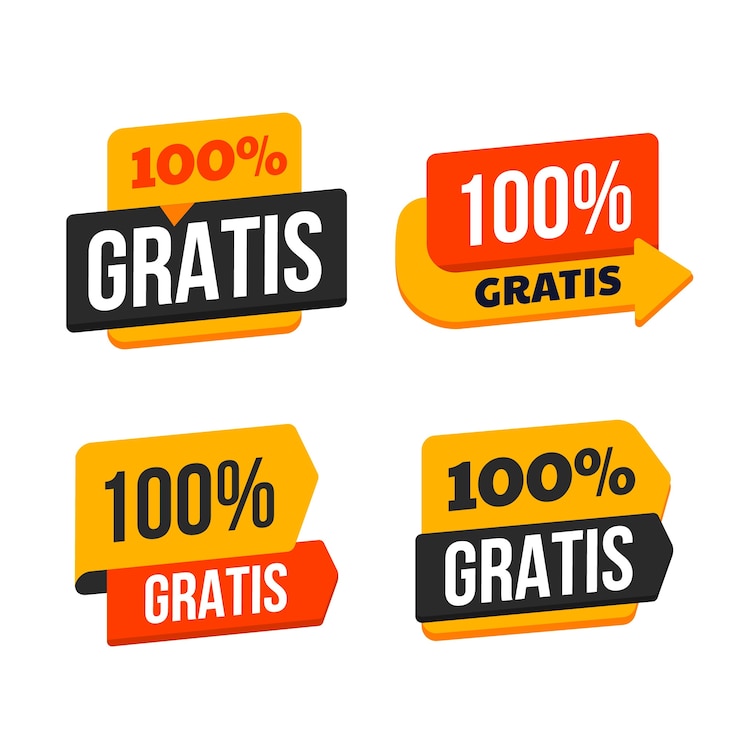 Vecteur gratuit collection d'étiquettes gratuites au design plat