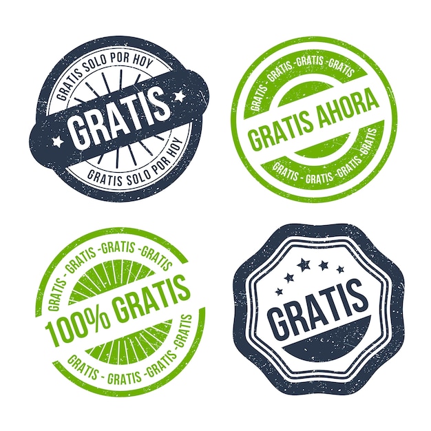 Vecteur gratuit collection d'étiquettes gratuites au design plat