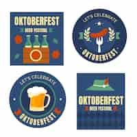 Vecteur gratuit collection d'étiquettes oktoberfest