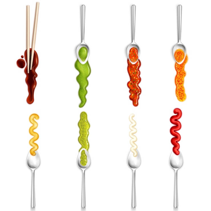 Vecteur gratuit collection gastronomique colorée d'icônes isolées