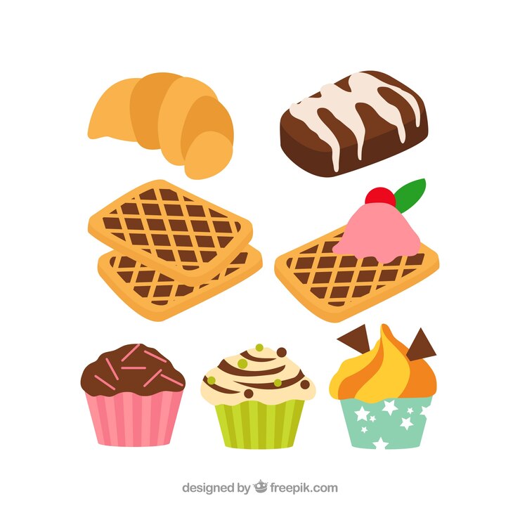 Vecteur gratuit collection de gâteaux d'anniversaire