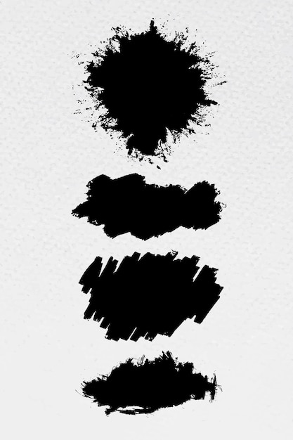 Vecteur gratuit collection de gribouillis vectoriels de bannière de marqueur grunge noir