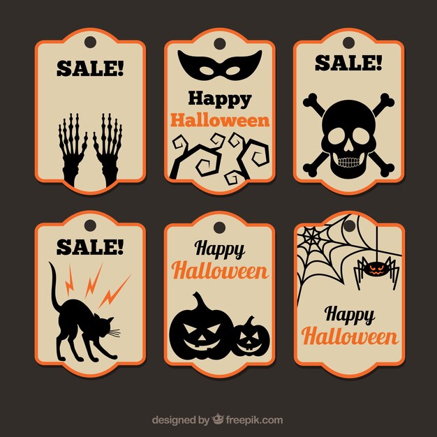 Collection de l&#39;Halloween Sale Tags