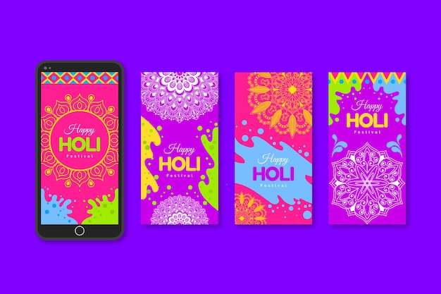 Collection D'histoires Instagram Pour Holi