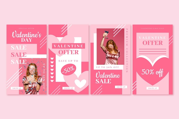 Collection D'histoires Instagram Vente Saint Valentin