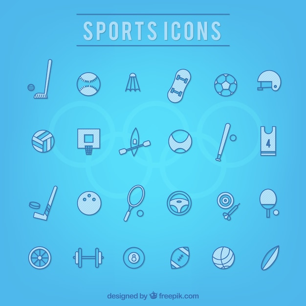 Collection De L'icône Du Sport Dessiné à La Main