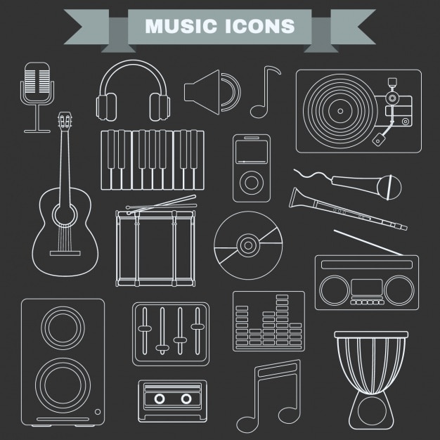 Collection D'icônes De Musique