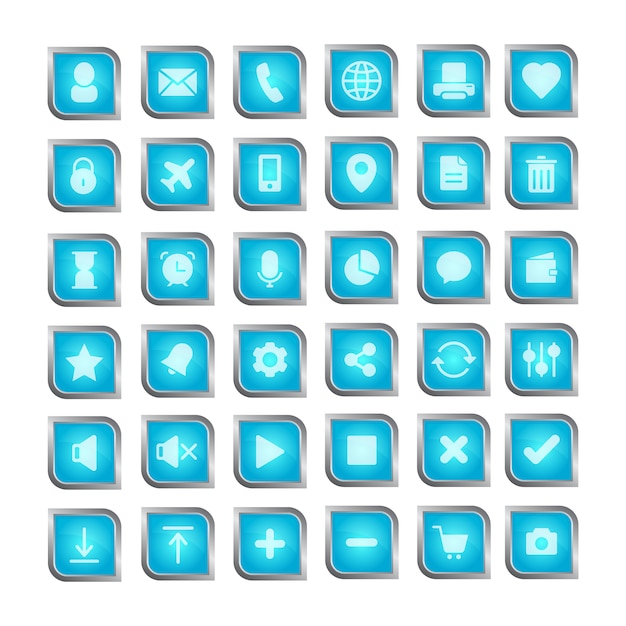 Collection d&#39;icônes de smartphones