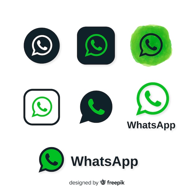 Vecteur gratuit collection d'icônes whatsapp