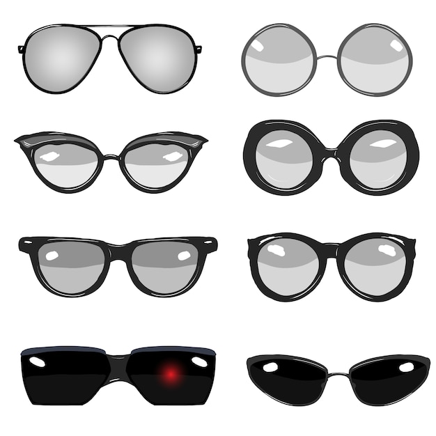 Vecteur gratuit collection d'illustrations de lunettes