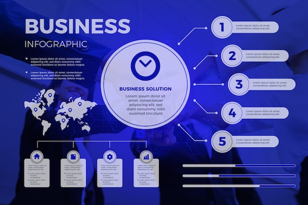 Vecteur gratuit collection d'infographie d'entreprise