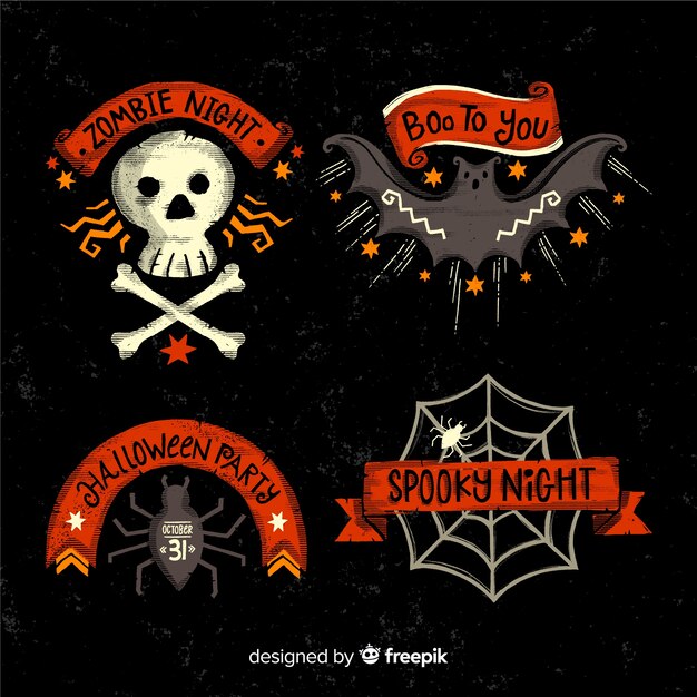 Collection d'insignes halloween Spooky