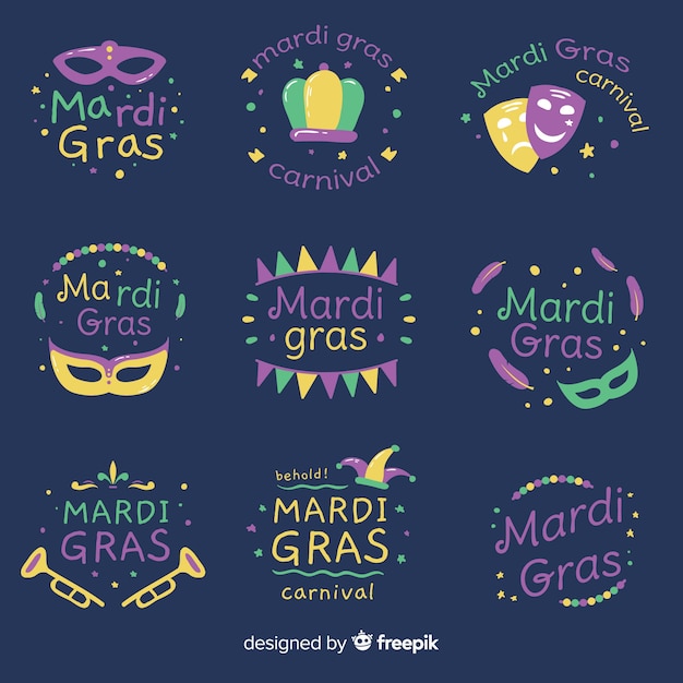 Collection D'insignes De Mardi Gras