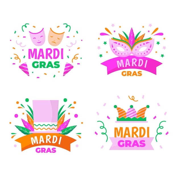 Collection D'insignes De Mardi Gras