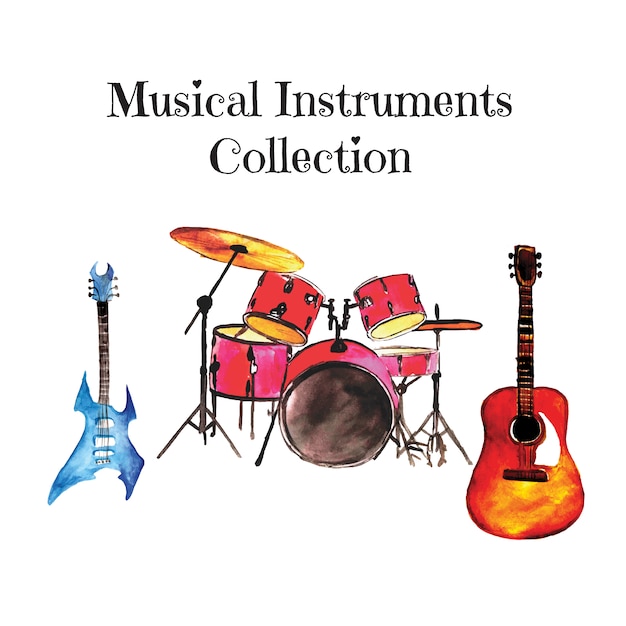 Collection d&#39;instruments de musique