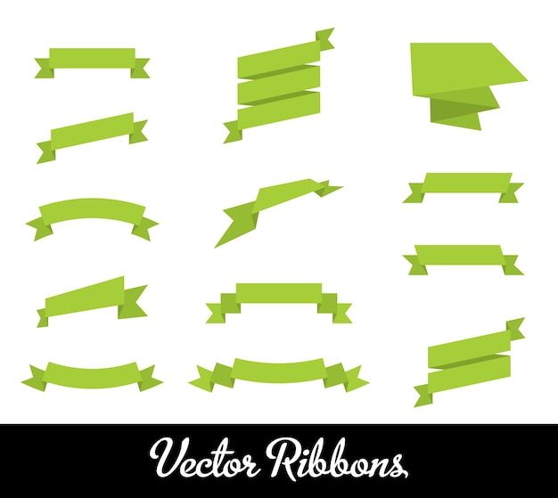 Vecteur gratuit collection de jeu de rubans vectoriels