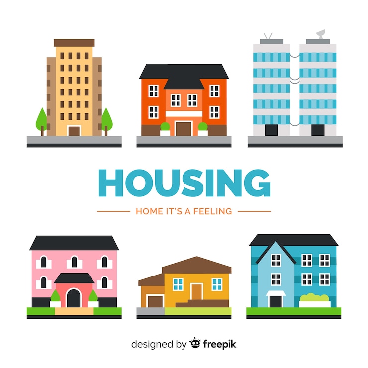 Vecteur gratuit collection de logement