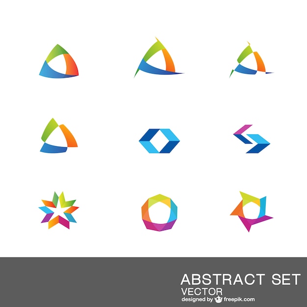 Vecteur gratuit collection de logo abstrait