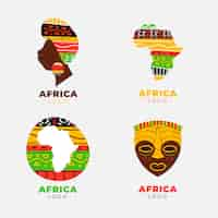 Vecteur gratuit collection de logo afrique