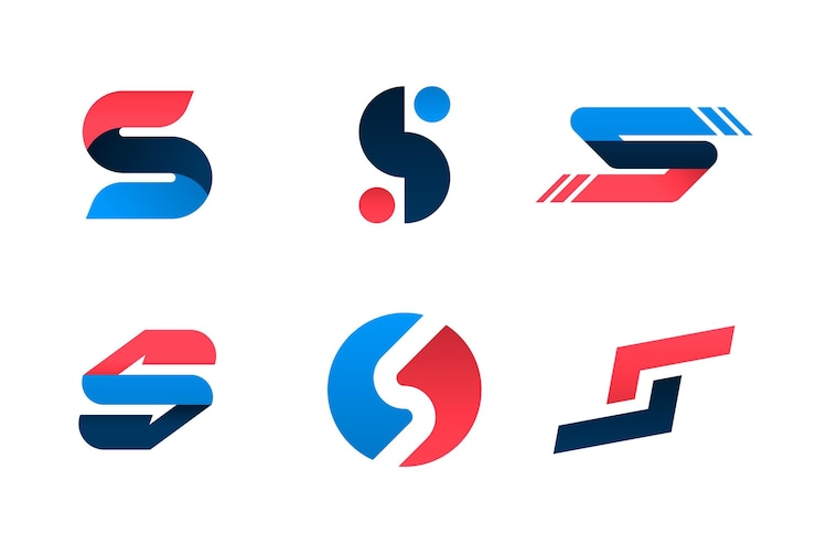 Vecteur gratuit collection de logo de dégradé