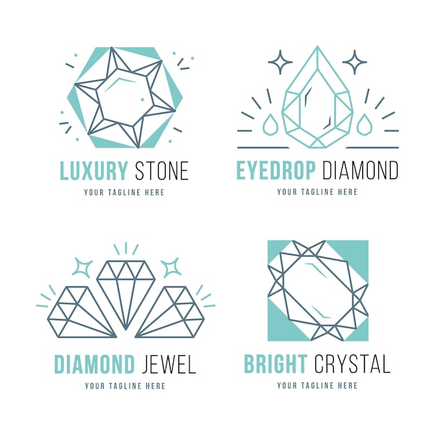 Collection de logo de diamant