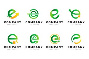 Collection de logo e dégradé créatif