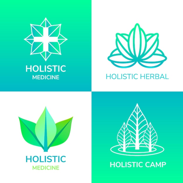 Collection De Logo Holistique Dégradé