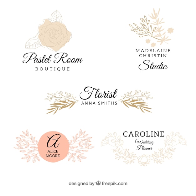 Collection De Logo De Mariage